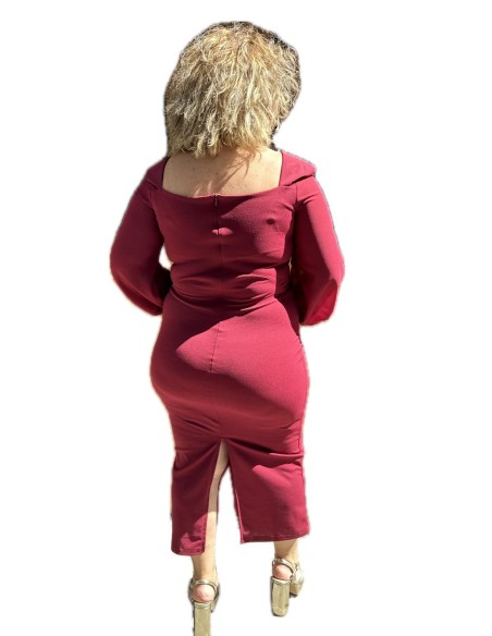 VESTIDO LORETO BURDEOS