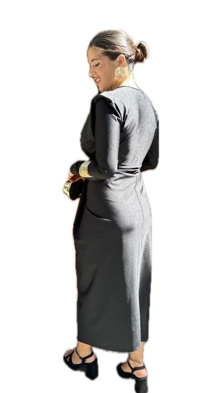 VESTIDO IRIS MANGA NEGRO 2