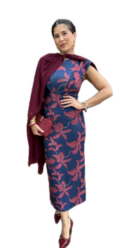 VESTIDO DIANA ESTAMPADO MARINO