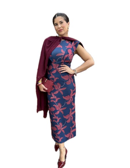 VESTIDO DIANA ESTAMPADO MARINO