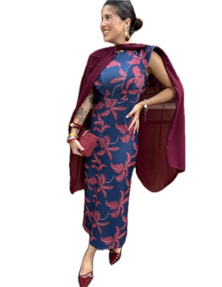 VESTIDO DIANA ESTAMPADO MARINO