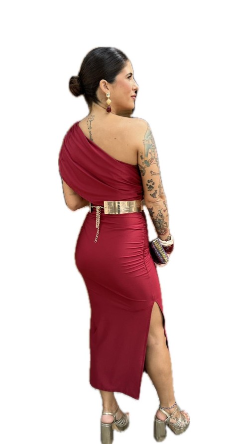 VESTIDO DULCEIDA BURDEOS VESTIDO DULCEIDA BURDEOS