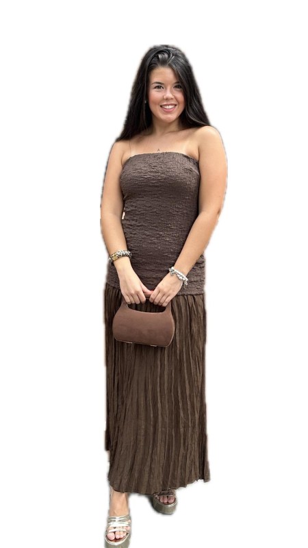 VESTIDO ZARAGOZA MARRON