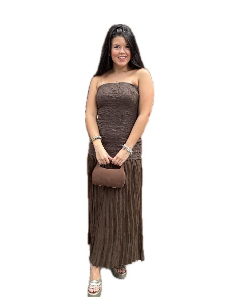 VESTIDO ZARAGOZA MARRON