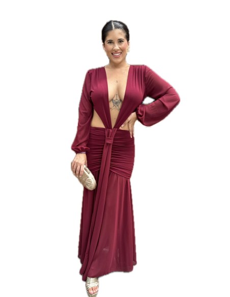 VESTIDO AMAYA BURDEOS