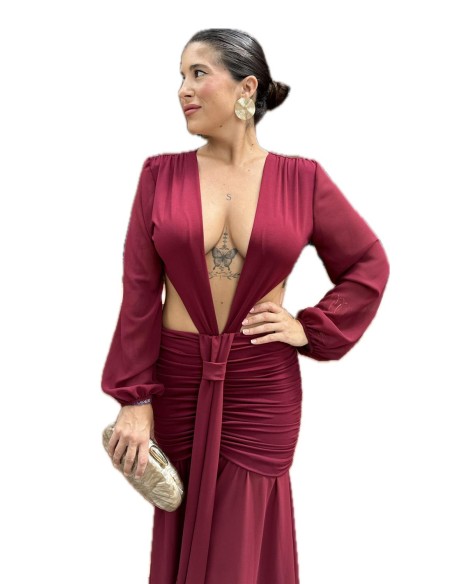 VESTIDO AMAYA BURDEOS