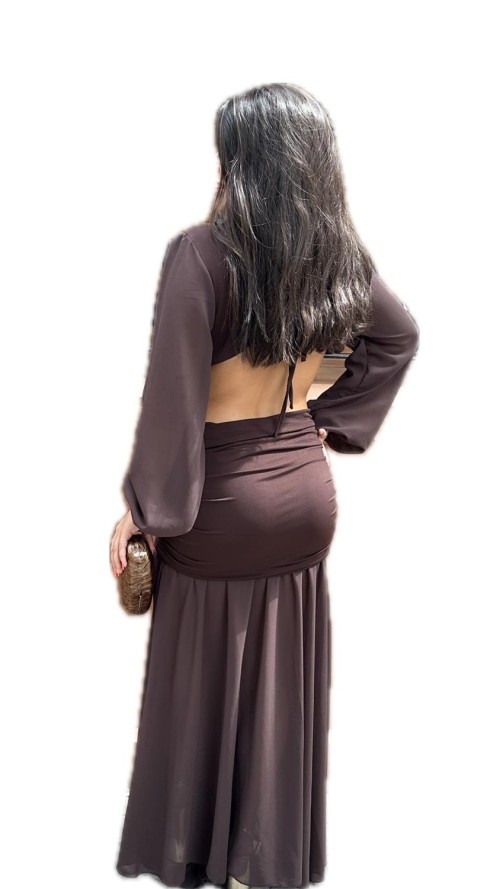VESTIDO AMAYA MARRON VESTIDO AMAYA MARRON