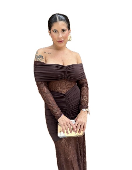 VESTIDO TAMARA MARRON