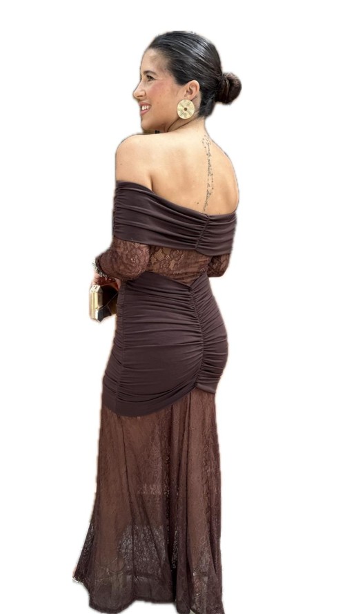 VESTIDO TAMARA MARRON VESTIDO TAMARA MARRON