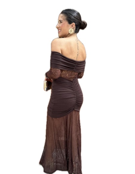 VESTIDO TAMARA MARRON