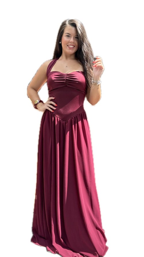 VESTIDO AMARAL BURDEOS