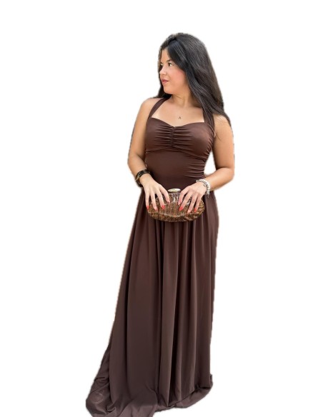 VESTIDO AMARAL MARRON
