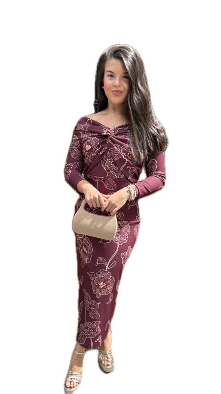 VESTIDO DARMA BURDEOS