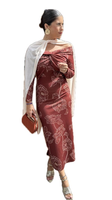 VESTIDO DARMA MARRON