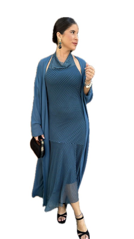 VESTIDO ANABEL PETROLEO 2