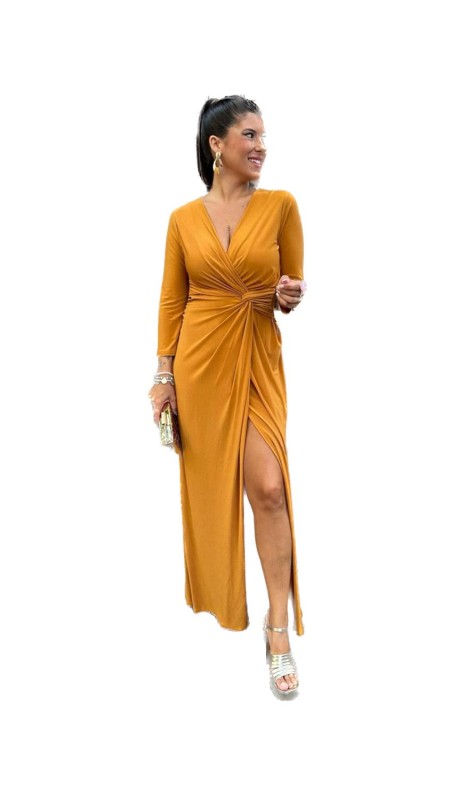 VESTIDO BETTY MOSTAZA