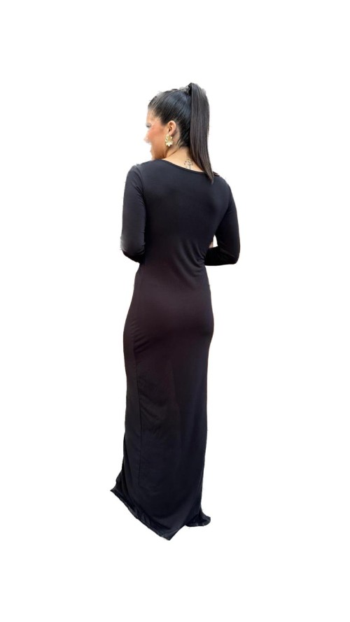 VESTIDO CAMPANELA NEGRO VESTIDO CAMPANELA NEGRO