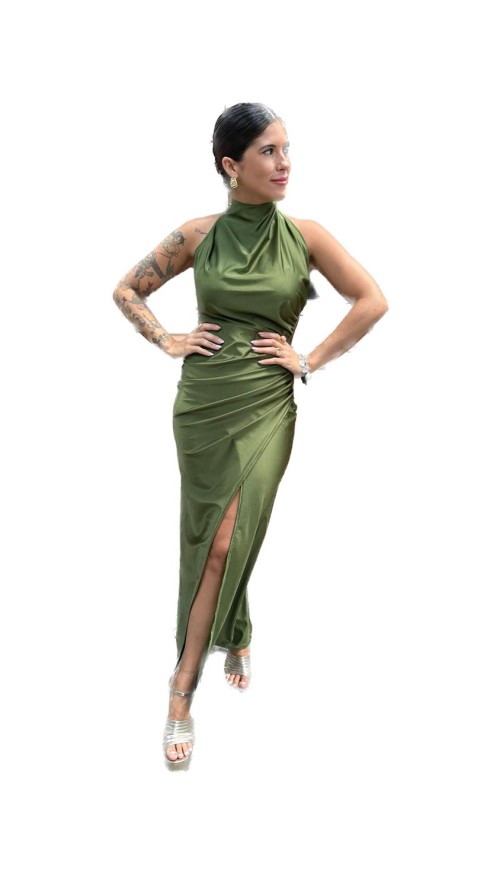 VESTIDO ARTEMIS VERDE OLIVA