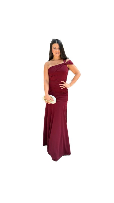 VESTIDO AMALIA BURDEOS