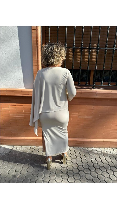 VESTIDO BELLA BEIG