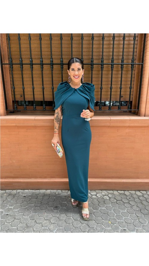 VESTIDO MARISOL PETROLEO VESTIDO MARISOL PETROLEO