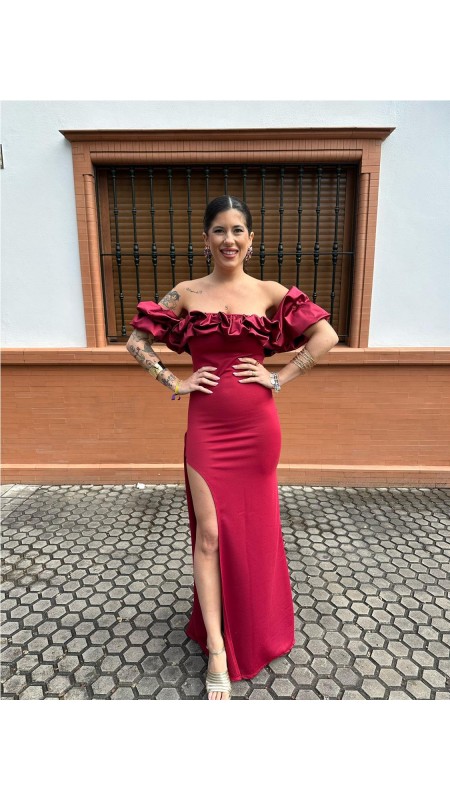 VESTIDO MARSA BURDEOS