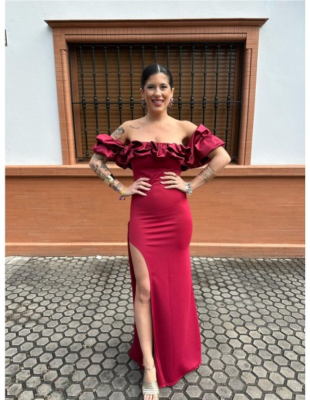 VESTIDO MARSA BURDEOS