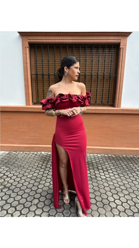 VESTIDO MARSA BURDEOS 2