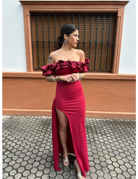 VESTIDO MARSA BURDEOS