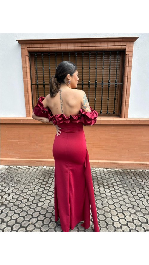 VESTIDO MARSA BURDEOS VESTIDO MARSA BURDEOS