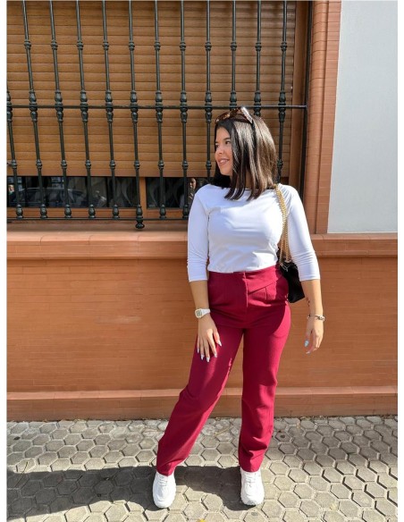 PANTALON LISA BURDEOS