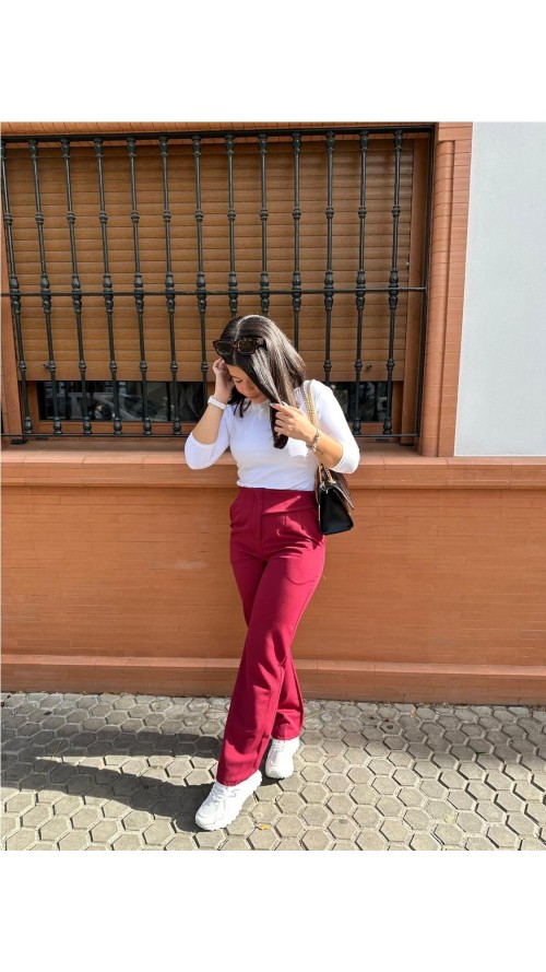 PANTALON LISA BURDEOS