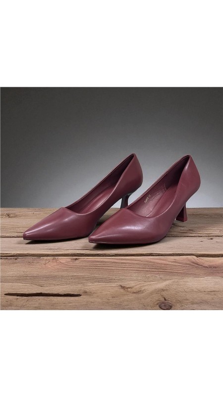 ESTILETO TACON MEDIO BURDEOS 2