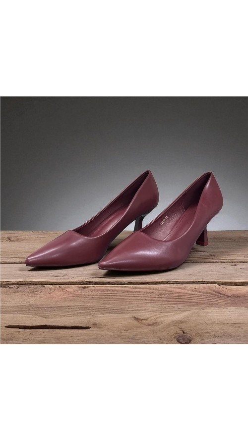 ESTILETO TACON MEDIO BURDEOS