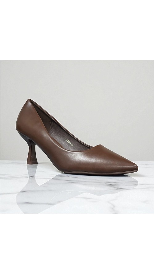 ESTILETO TACON MEDIO MARRON