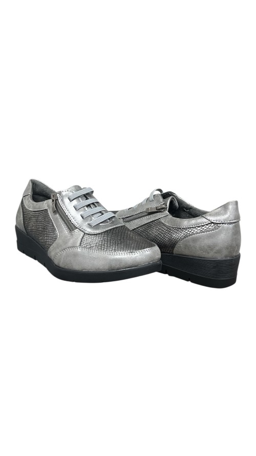 ZAPATO CUÑA ELASTICOS PLOMO ZAPATO CUÑA ELASTICOS PLOMO