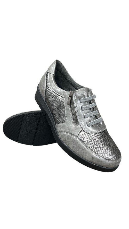 ZAPATO CUÑA ELASTICOS PLOMO ZAPATO CUÑA ELASTICOS PLOMO