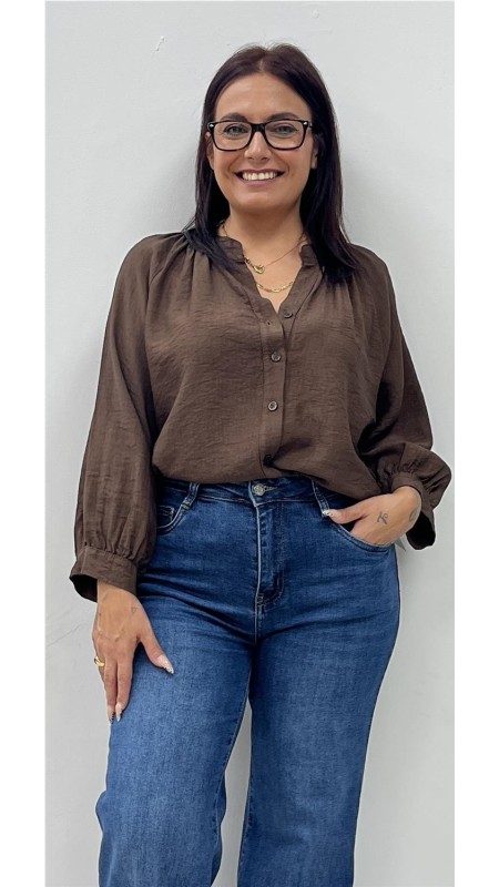 CAMISA HUELVA MARRON