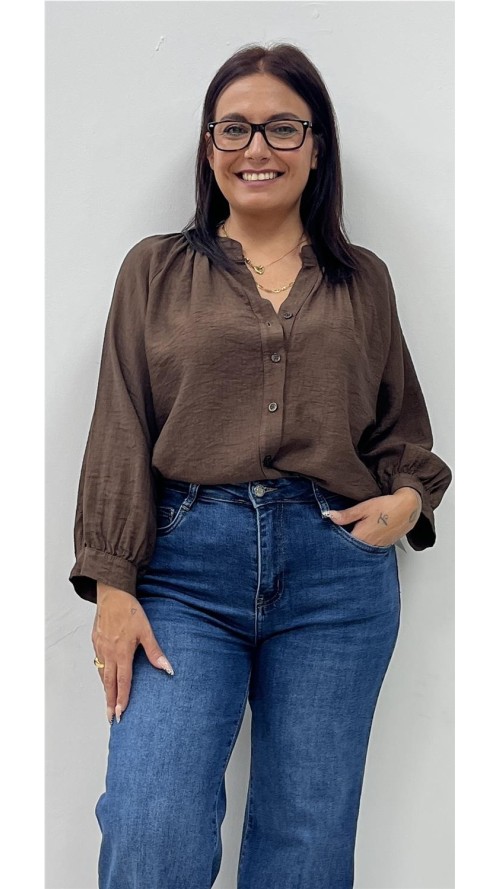 CAMISA HUELVA MARRON