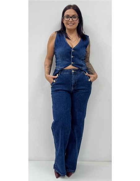 PANTALON ZAYDA VAQUERO