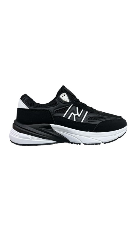 DEPORTIVA PISO ANCHO NEW NEGRO