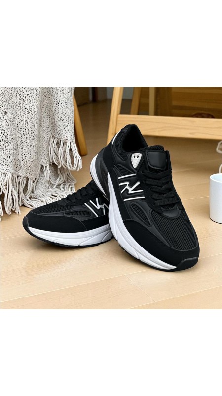 DEPORTIVA PISO ANCHO NEW NEGRO 2