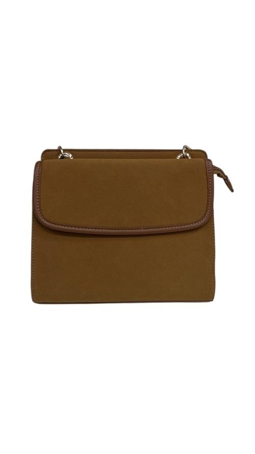 BOLSO MEDIANO SOLAPA MARRON
