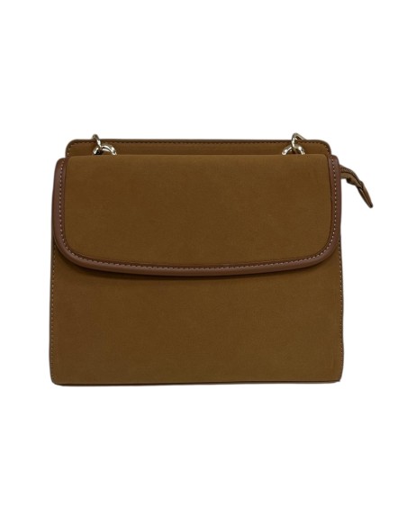 BOLSO MEDIANO SOLAPA MARRON