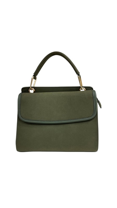 BOLSO MEDIANO SOLAPA VERDE