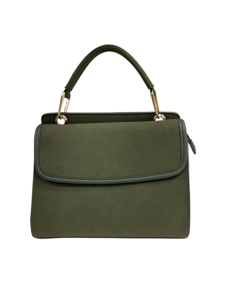 BOLSO MEDIANO SOLAPA VERDE