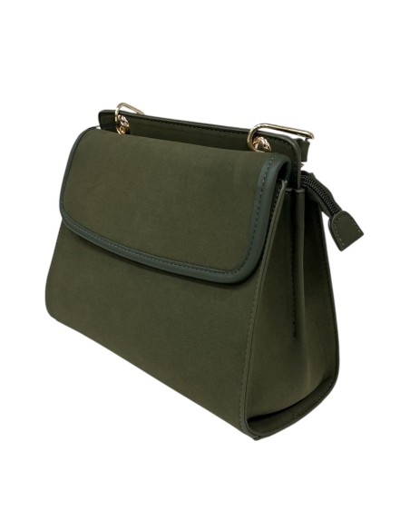 BOLSO MEDIANO SOLAPA VERDE