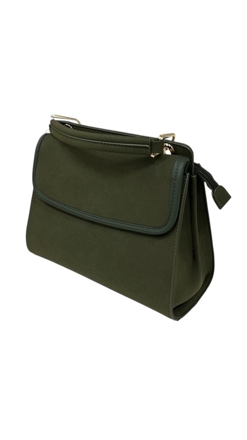 BOLSO MEDIANO SOLAPA VERDE