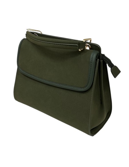 BOLSO MEDIANO SOLAPA VERDE