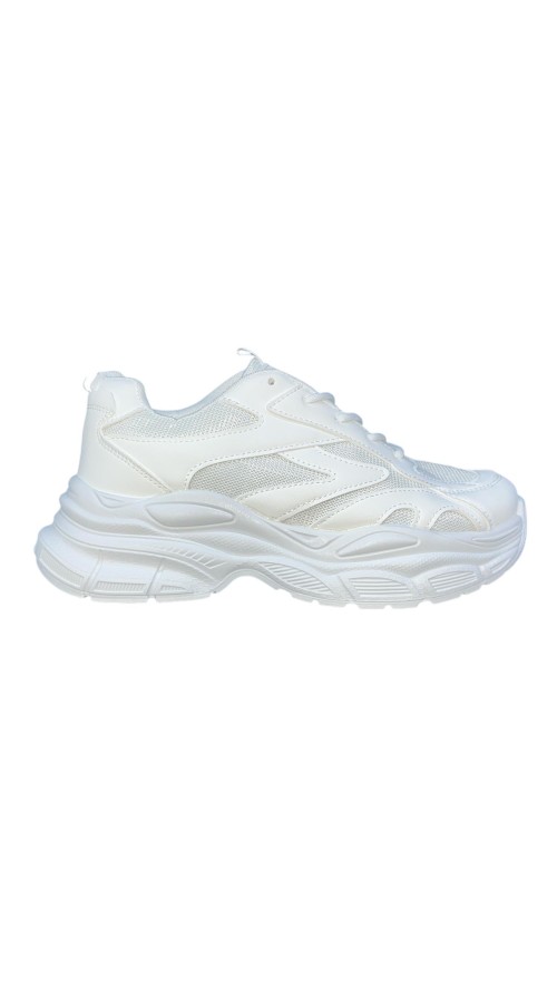 DEPORTIVA PISO ANCHO BLANCO